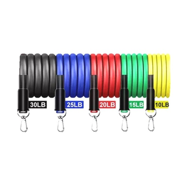 Encontraproduto.com.br - Kit 11 Faixas Elásticas Novidade em Ginástica Multifuncional para Extensores Musculação e Alongamento