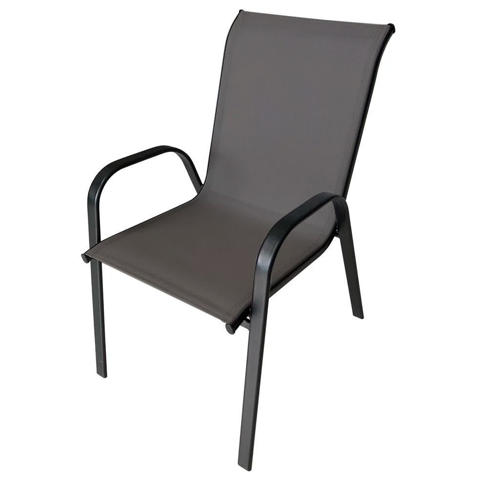Encontraproduto.com.br - Conjunto de Mesa com Cadeiras e Ombrelone Quadrado para Área Externa 8 Peças Preto - Hasiera