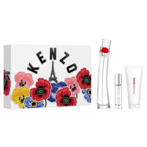 Kit Flower By Kenzo Eau de Parfum Feminino 50ml + Loção Corporal 75ml + Travel Size 10ml