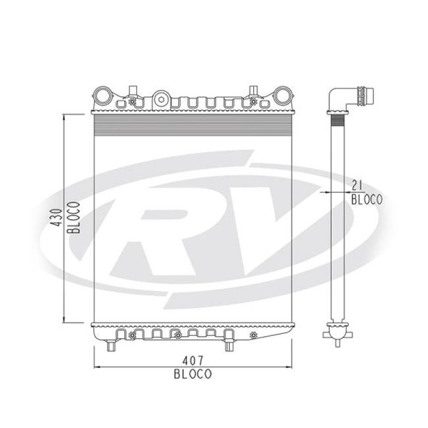 Encontraproduto.com.br - Radiador Fox Polo 1.0 1.6 2002 A 2005 Sem Ar Engate Rapido