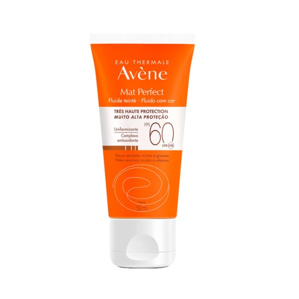 Protetor Solar Avène Fluido Ultra Mat Perfect FPS60 Com Cor 50ml