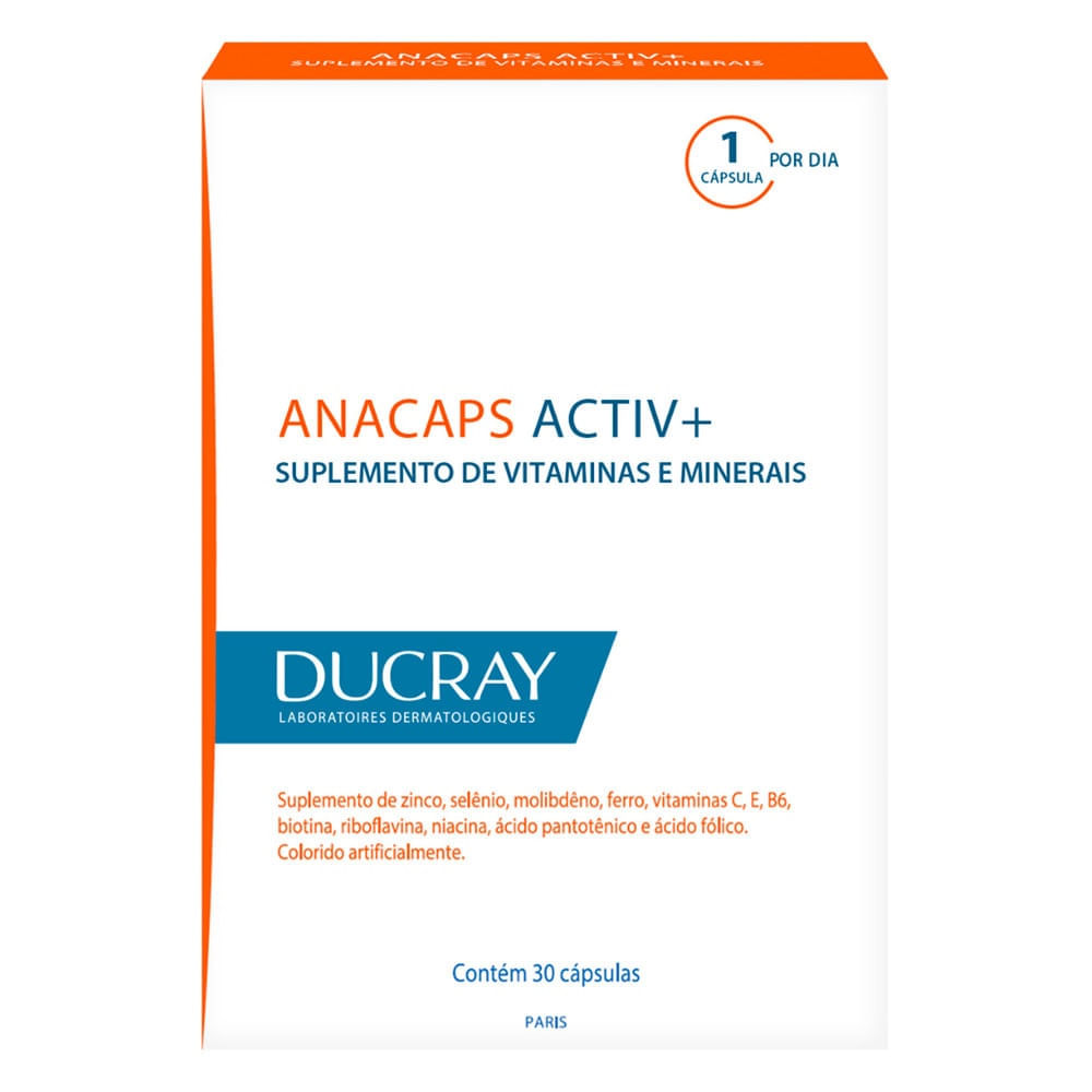 Encontraproduto.com.br - Suplemento Alimentar Para Crescimento Capilar Anacaps Activ Ducray 30caps