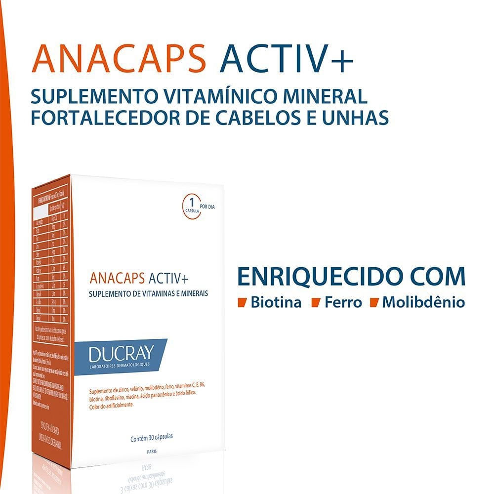 Encontraproduto.com.br - Suplemento Alimentar Para Crescimento Capilar Anacaps Activ Ducray 30caps