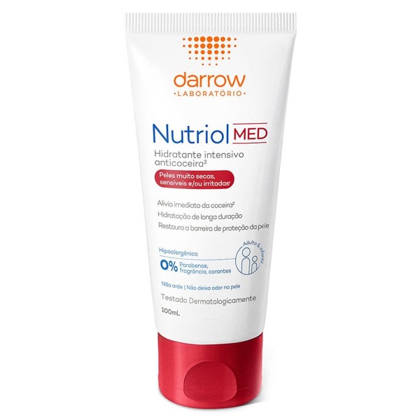 Kit Darrow Loção Hidratante Intensivo Anticoceira Nutriol Med 100ml + Máscara Facial Dermatológica Esfoliante Peles Oleosas 2 Sachês de 5g