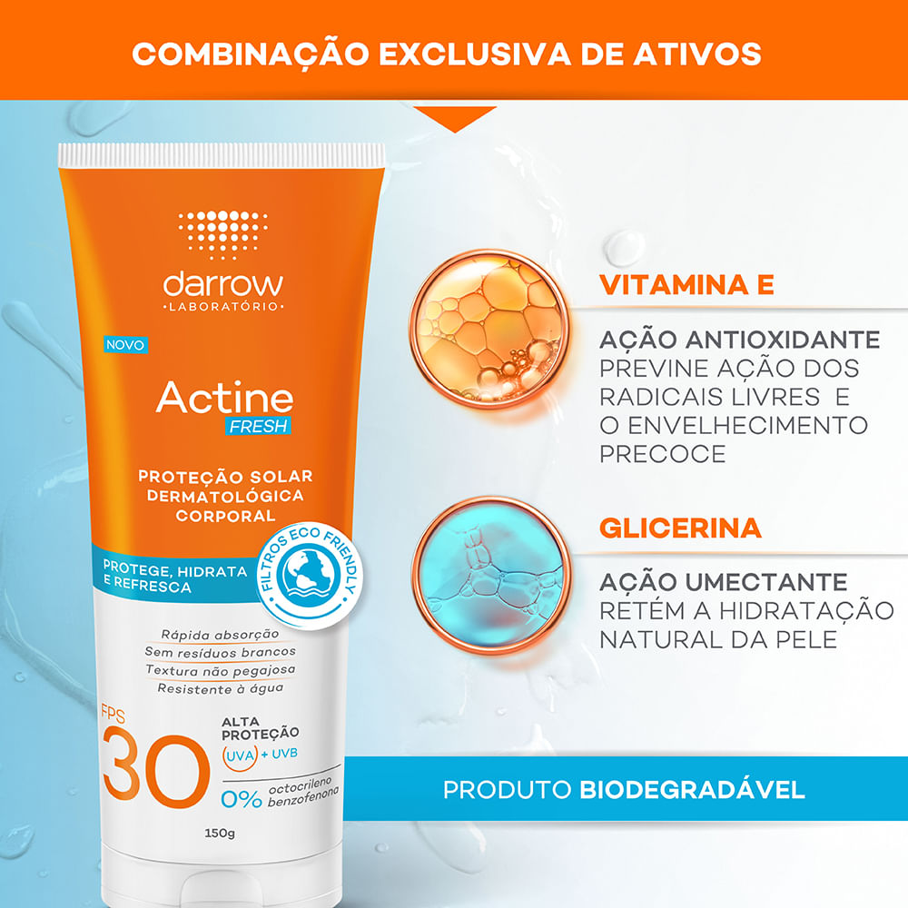 Encontraproduto.com.br - Protetor Solar Corporal Actine FPS 30 Fresh 150g