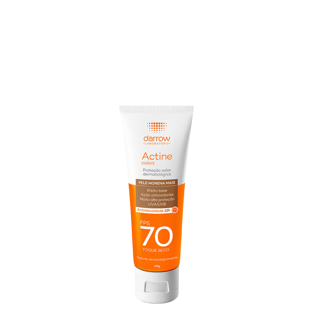 Protetor Solar Facial Actine Pele Morena Mais FPS70