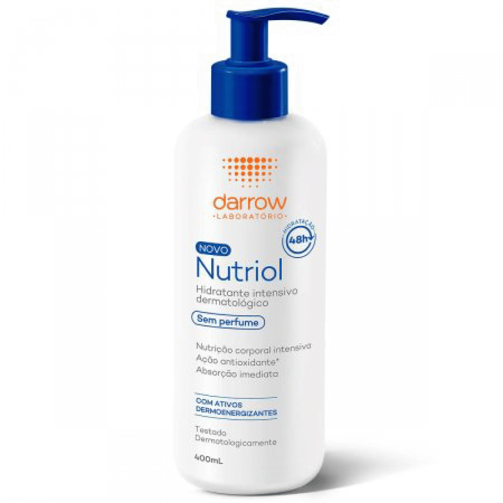 Nutriol Hidratante 400ml Locao Sem Perfume Peles Secas E Muito Secas  Pump
