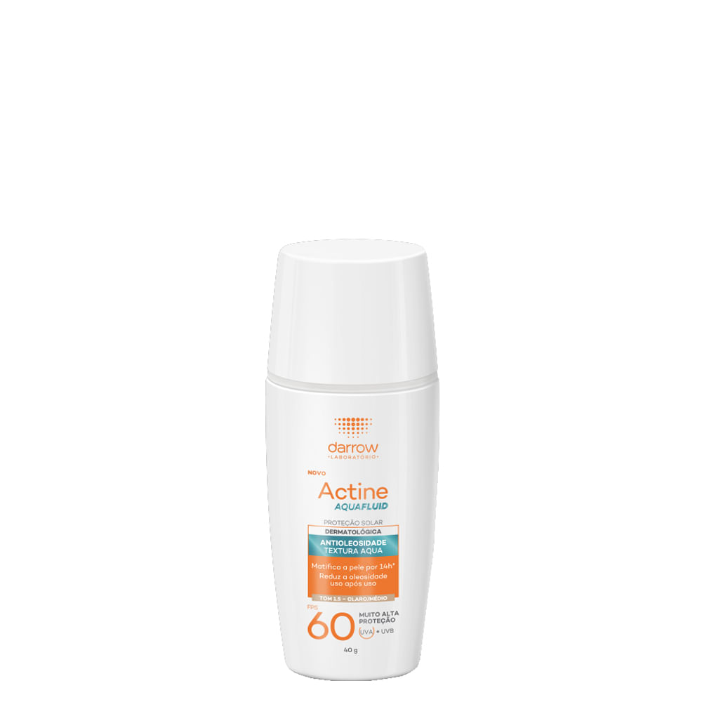 Encontraproduto.com.br - Protetor Solar Facial Actine Aquafluid Cor Médio Fps60 - 40g