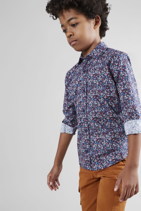 Encontraproduto.com.br - Camisa Reserva Mini Estampa Micro Floral Navy