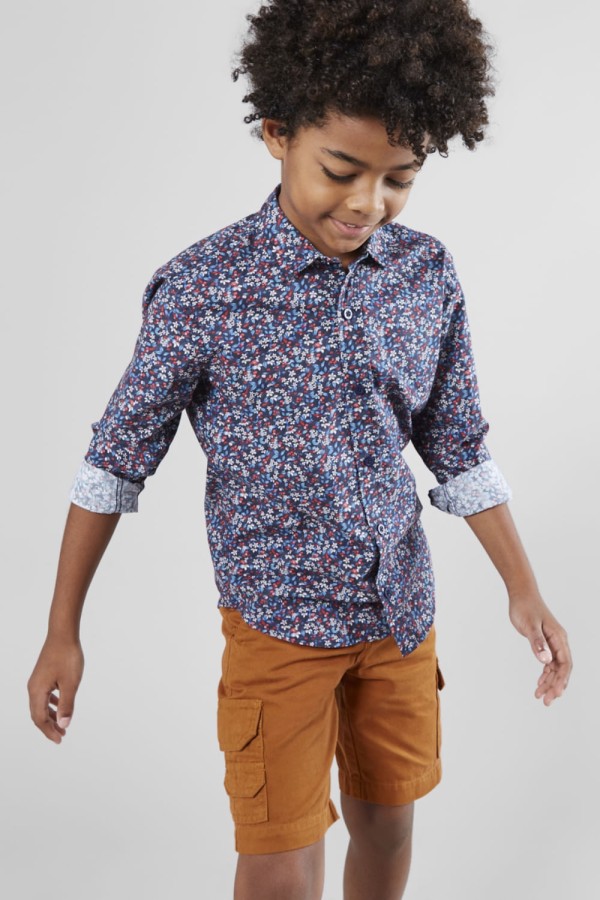 Encontraproduto.com.br - Camisa Reserva Mini Estampa Micro Floral Navy
