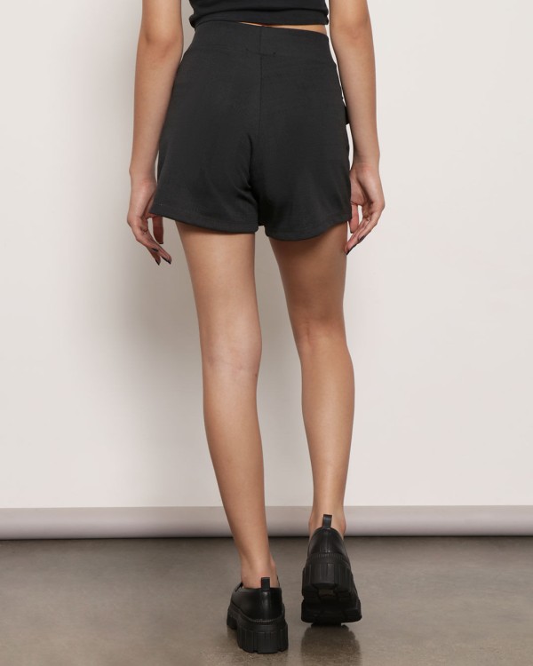Encontraproduto.com.br - Short Saia Juvenil Curto Com Bolso Preto