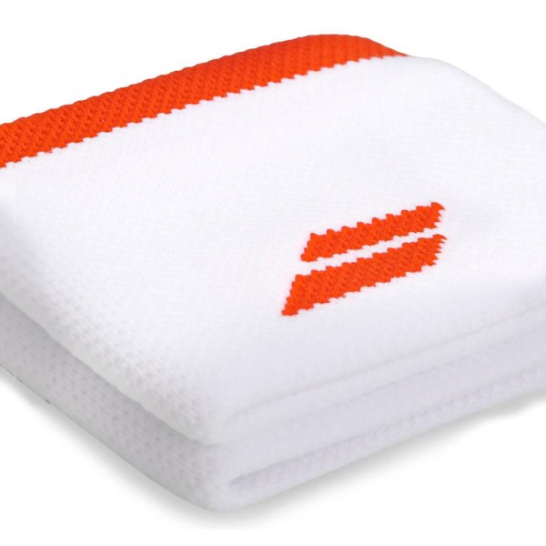 Encontraproduto.com.br - Munhequeira Babolat Logo Curta com 02 Unidades Branca e Vermelha