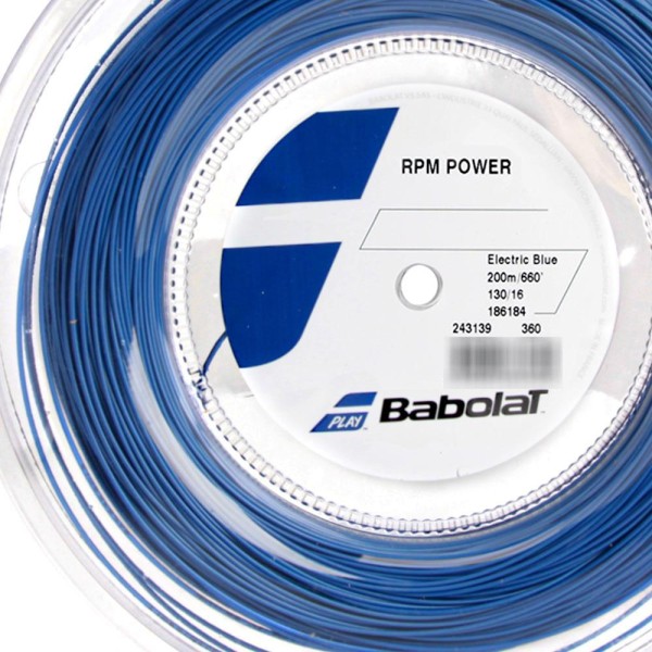 Encontraproduto.com.br - Corda Babolat RPM Power 16 1.30mm Azul - Rolo com 200 metros