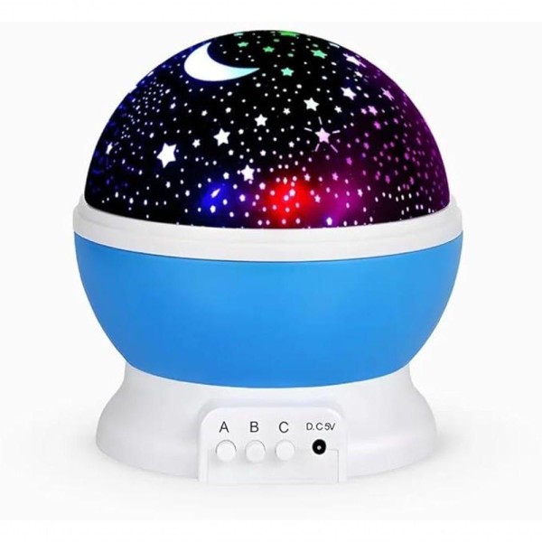 Encontraproduto.com.br - Luminária Projetor Estrelas 360º Abajur Star Master
