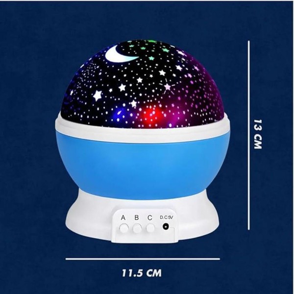 Encontraproduto.com.br - Luminária Projetor Estrelas 360º Abajur Star Master