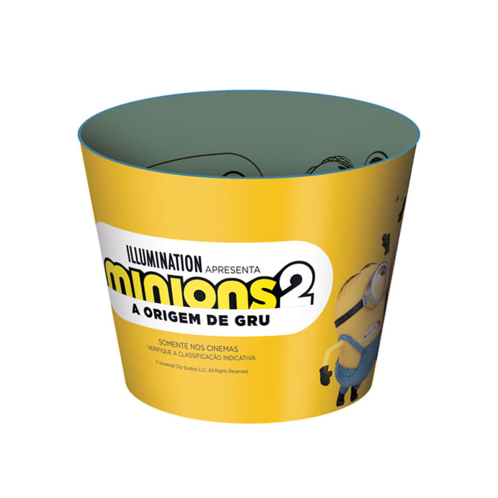 Balde de Pipoca Estampado Minions 2 - Amarelo - Cinemark