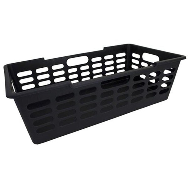 Encontraproduto.com.br - CESTO ORGANIZADOR MULTIUSO PORTA OBJETOS RESISTENTE PARA ARMARIO GAVETAS LAVANDERIA PRETO ARQPLAST