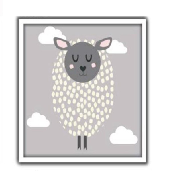 QUADRO INFANTIL OVELHINHA OVELHA DECORATIVO PARA QUARTO BEBE MENINO MENINA