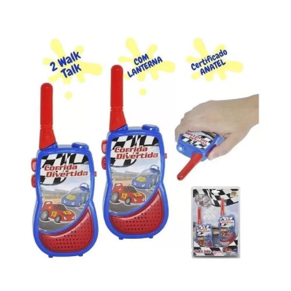 Encontraproduto.com.br - WALK TALK INFANTIL RADIO COMUNICADOR COM LANTERNA CARRINHOS MENINOS FREQUENCIA 49 MHZ