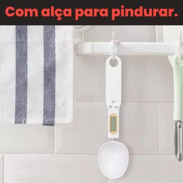 Encontraproduto.com.br - COLHER COM BALANÇA DIGITAL LCD MEDIDOR PRECISAO ELETRONICA GRAO ALIMENTOS PRATICO ATE 500G