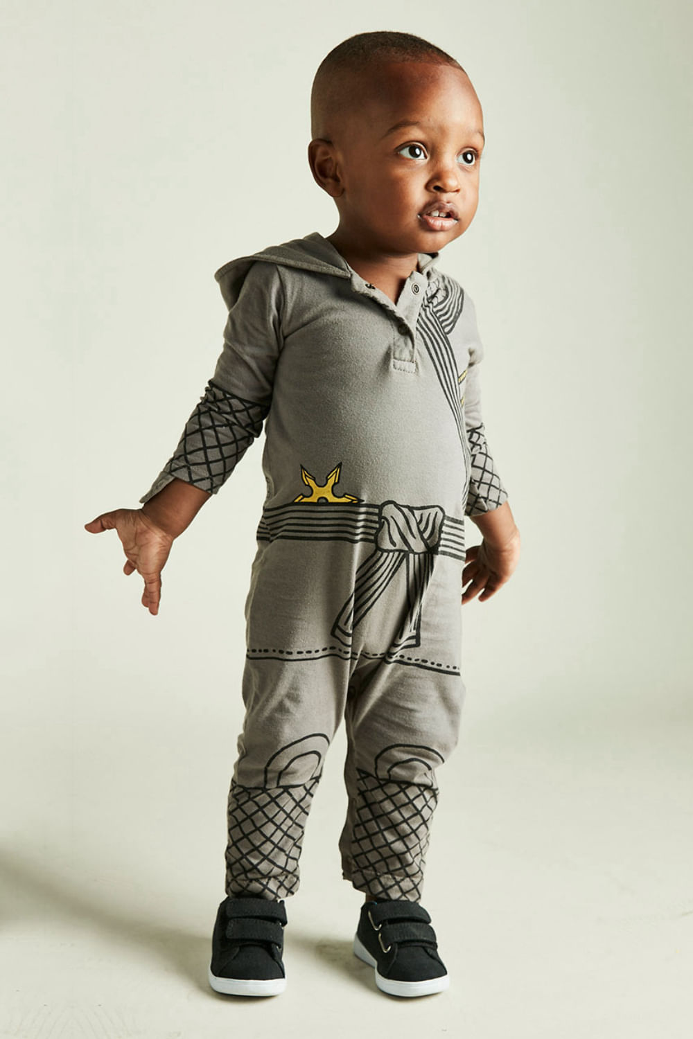 Body Longo Reserva Mini Bebê Fantasia Ninja