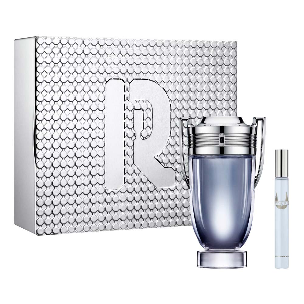 Encontraproduto.com.br - Kit Perfume Paco Rabanne Invictus Masculino Eau de Toilette 200 ml + Miniatura 10 ml