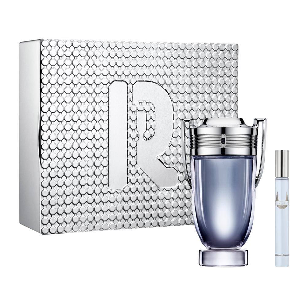 Encontraproduto.com.br - Kit Perfume Paco Rabanne Invictus Masculino Eau de Toilette 200 ml + Miniatura 10 ml