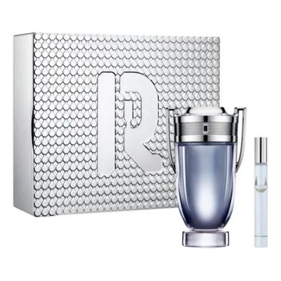 Encontraproduto.com.br - Kit Perfume Paco Rabanne Invictus Masculino Eau de Toilette 200 ml + Miniatura 10 ml
