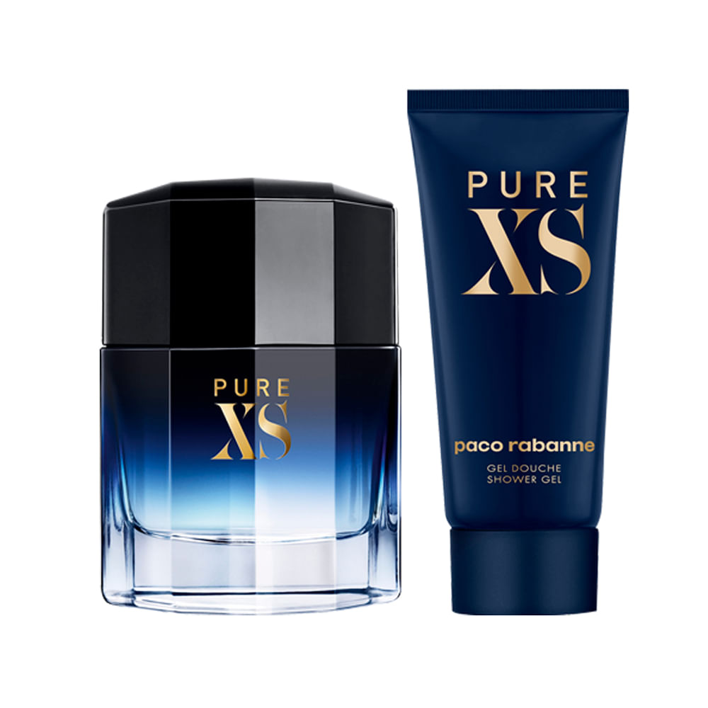 Encontraproduto.com.br - Kit Perfume Paco Rabanne Pure Xs For Masculino Eau de Toilette 100 ml + Gel de Banho 100 ml