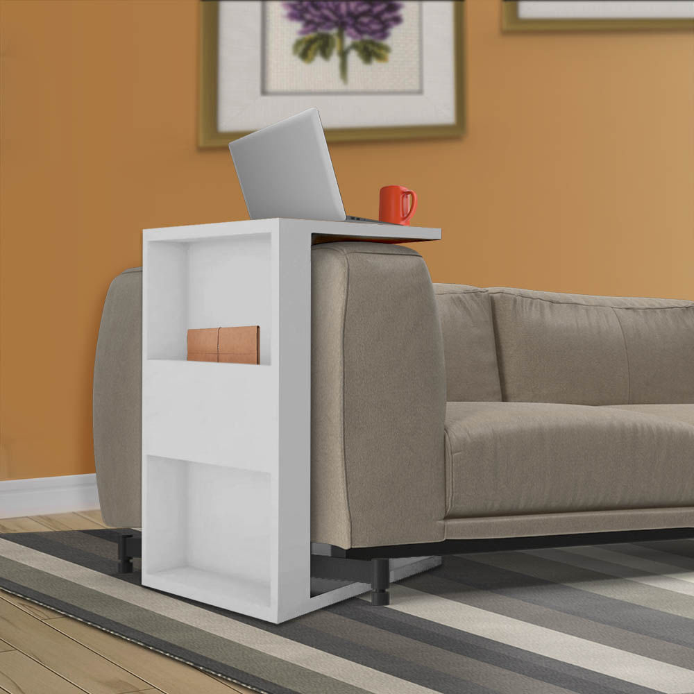 Encontraproduto.com.br - Mesa de Apoio Lateral Branco Fosco Multi - EI073OUT [Reembalado]