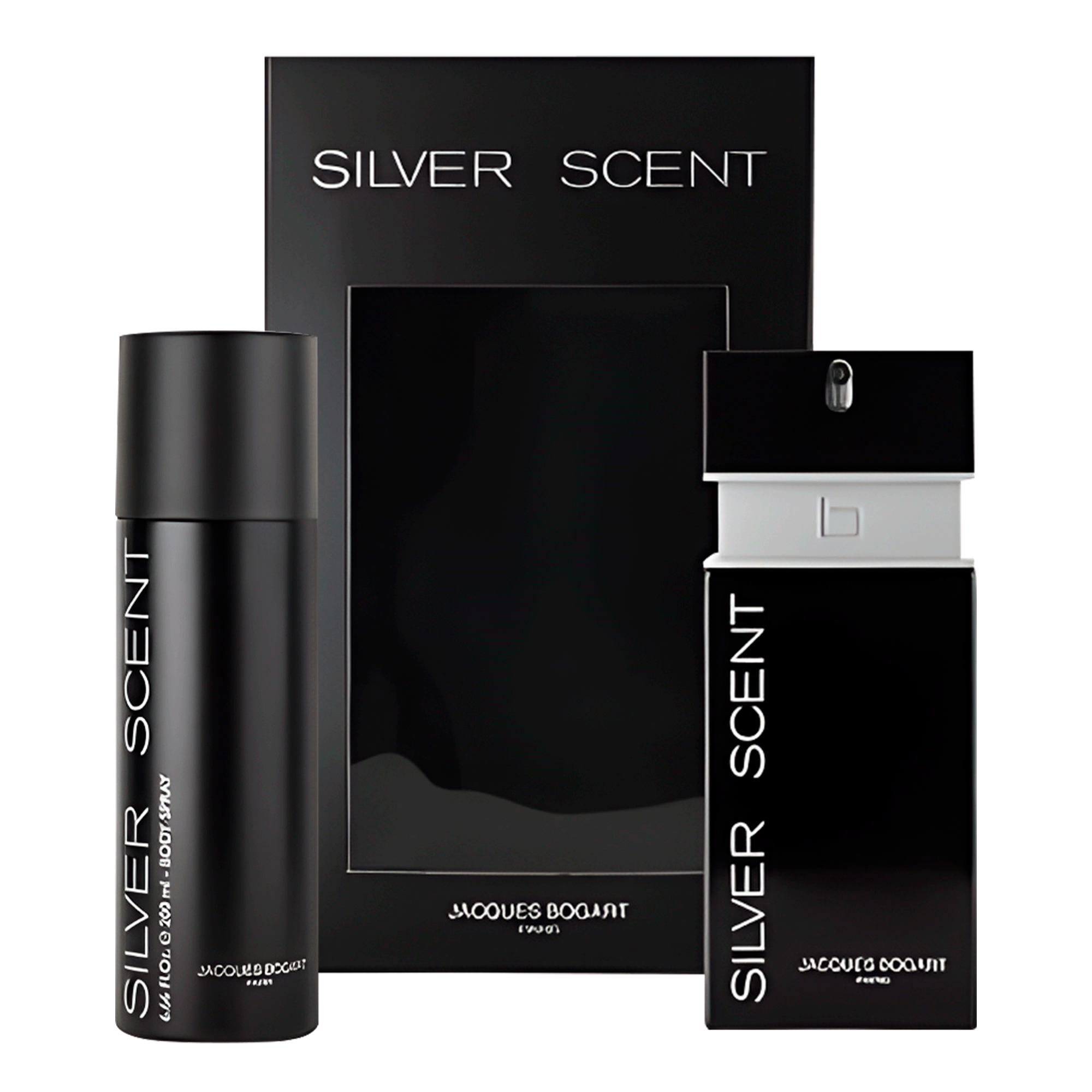 Kit Perfume Coffret Silver Scent Eau de Toilette Masculino 100Ml + Body Spray 200Ml - 5174 - Jacques Bogart