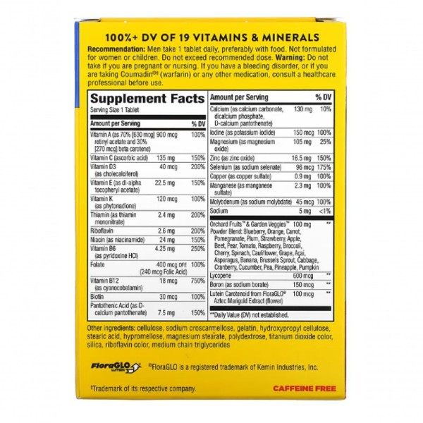 Encontraproduto.com.br - Alive Multivitamínico Completo Masculina 50 Comprimidos Natures Way