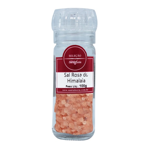 Sal rosa do Himalaia Santa Luzia 100g com Moedor