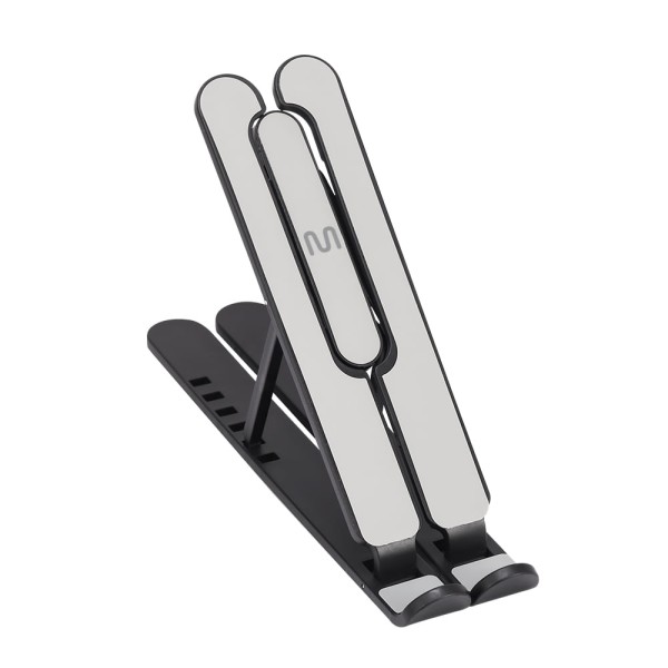 Encontraproduto.com.br - Suporte de Notebook Regulável Haste Em Aluminio Preto Multi - AC439OUT [Reembalado]