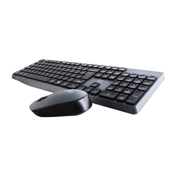 Encontraproduto.com.br - Kit Teclado e Mouse Sem Fio Côncavo Multimídia Conexão USB 1600dpi Teclas Côncavas Cinza - TC245OUT [Reembalado]