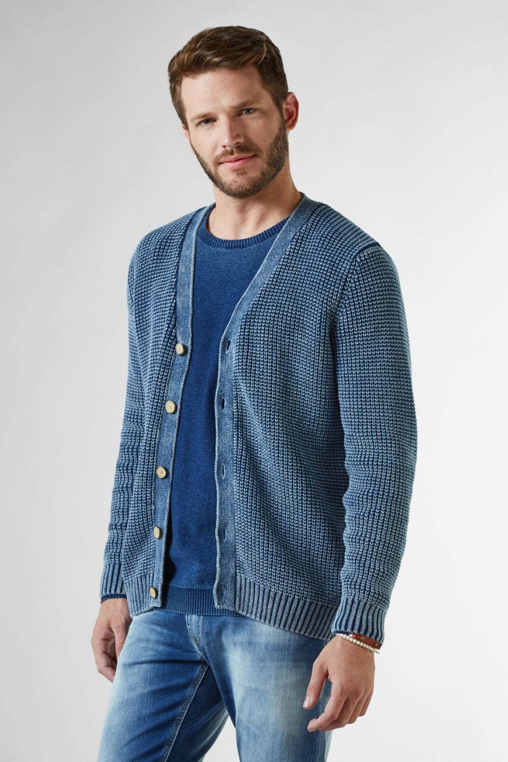CARDIGAN IMP ÍNDIGO CLÁSSICO RESERVA