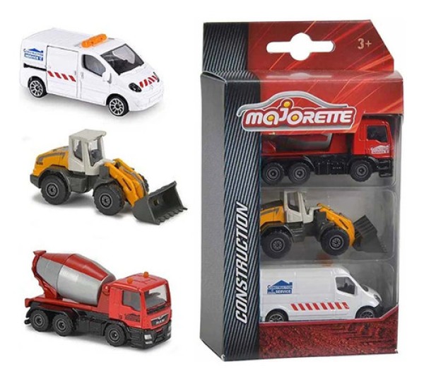 Encontraproduto.com.br - Pack 2 Miniatura Com 3 Peças Construção 1/64 M2 - Majorette