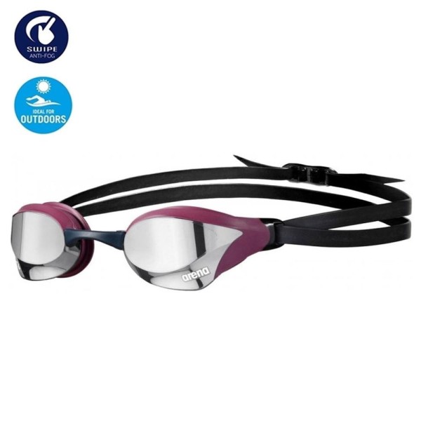 Encontraproduto.com.br - Óculos De Natação Cobra Core Swipe Lente Mirror Prata Arena Cor Vinho