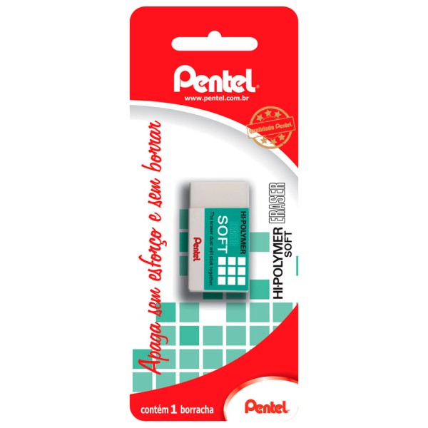 Encontraproduto.com.br - Borracha Plástica Branca Hi-Polymer Soft Grande Ref.ZES-08E Pentel