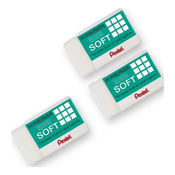 Encontraproduto.com.br - Borracha Plástica Branca Hi-Polymer Soft Grande Ref.ZES-08E Pentel