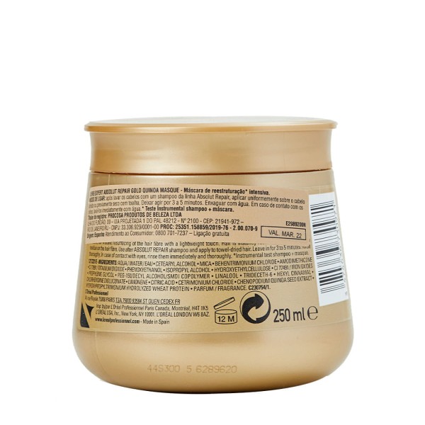 Encontraproduto.com.br - Máscara Serie Expert Absolut Repair Gold Quinoa + Protein Golden Lightweight 250ml