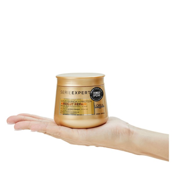 Encontraproduto.com.br - Máscara Serie Expert Absolut Repair Gold Quinoa + Protein Golden Lightweight 250ml