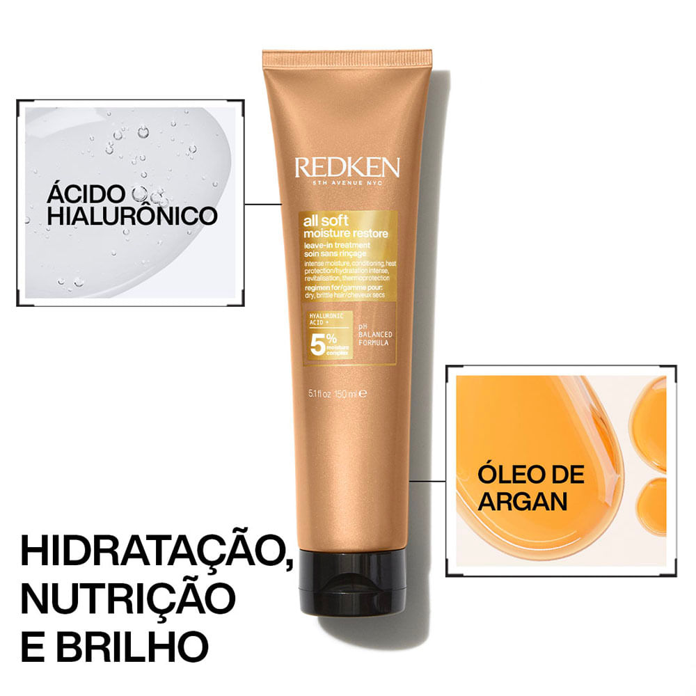 Encontraproduto.com.br - Leave-in Redken All Soft Moisture Restore 150ml