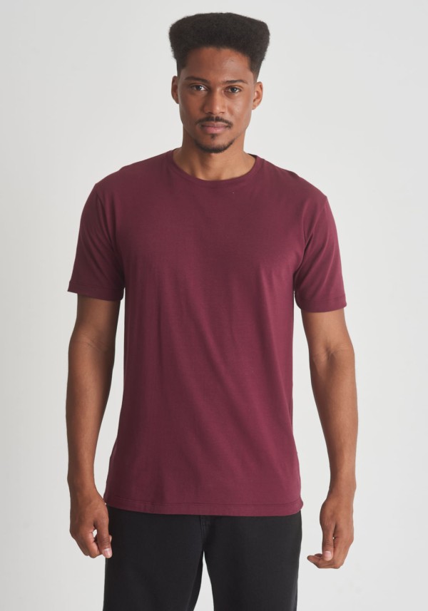 Camiseta cotton manga curta - vinho