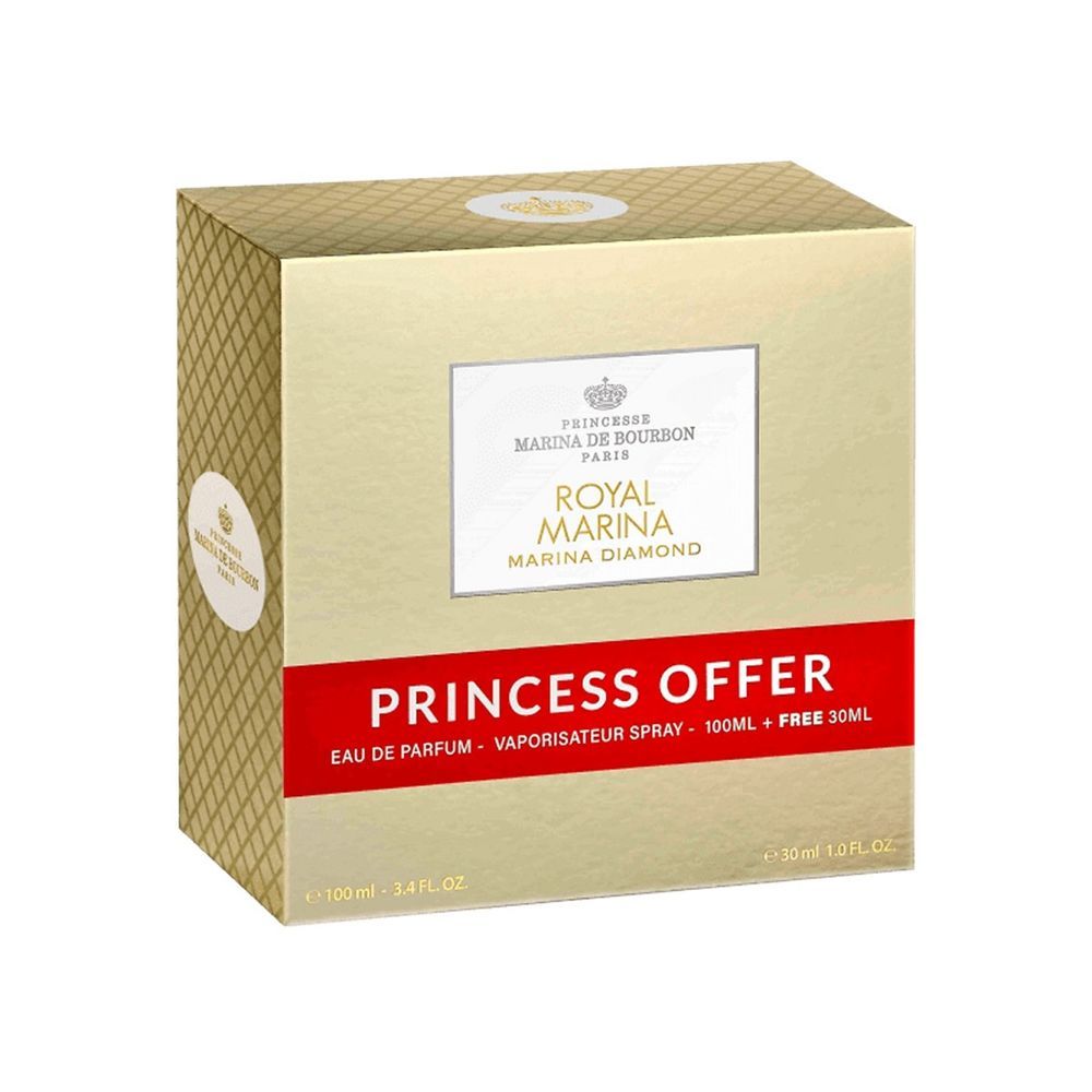 Encontraproduto.com.br - Kit Coffret Royal Marina Diamond Marina de Bourbon  Perfume Feminino Eau de Parfum  + Eau de Parfum