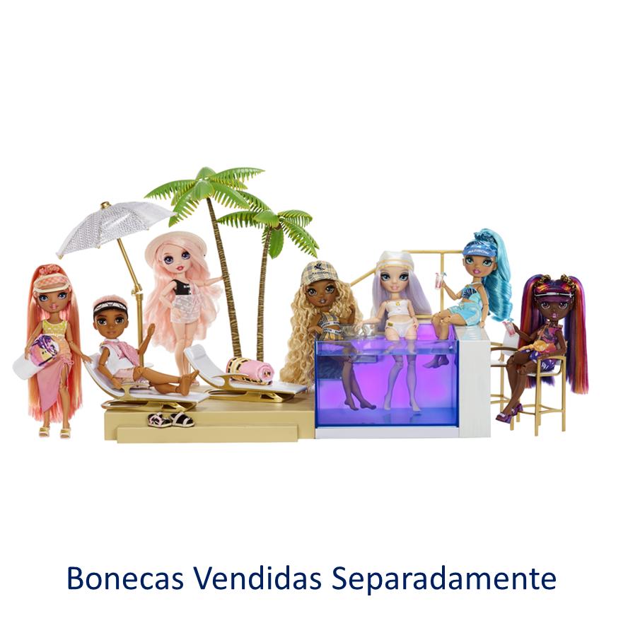 Encontraproduto.com.br - Playset Piscina e Praia Muda De Cor Rainbow High MGA 578475