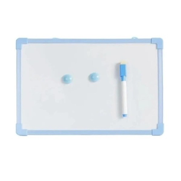 QUADRO BRANCO 30X20CM INFANTIL LOUSA ADULTO COM CANETA APAGADOR E IMA RECADOS COLORS MOLDURA