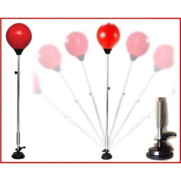 Encontraproduto.com.br - SACO DE PANCADAS KIT ALTURA AJUSTÁVEL PUNCHING BALL COM BOMBA BOXE INFANTIL