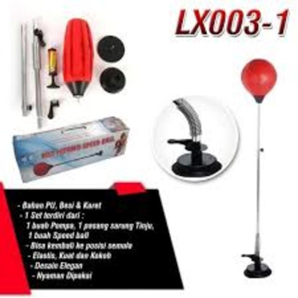 Encontraproduto.com.br - SACO DE PANCADAS KIT ALTURA AJUSTÁVEL PUNCHING BALL COM BOMBA BOXE INFANTIL