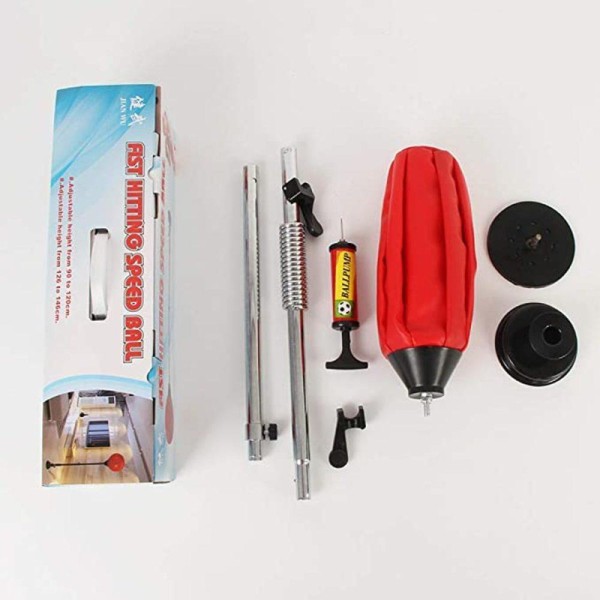 Encontraproduto.com.br - SACO DE PANCADAS KIT ALTURA AJUSTÁVEL PUNCHING BALL COM BOMBA BOXE INFANTIL
